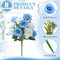 8-Pack 12-Inch Blue & White Artificial Roses – 80-Head Silk Flowers with Long Stems for Wedding Bouquets, Bridal Arrangements, Baby Showers, Table Centerpieces